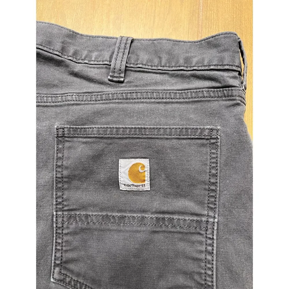 Carhartt Relaxed Fit Pants Mens 44x32 Gray Workwear Cotton Stretch‎